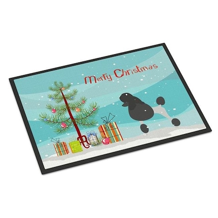 Carolines Treasures Carolines Treasures BB2957JMAT Poodle Merry Christmas Tree Indoor or Outdoor Mat; 24 x 36 BB2957JMAT